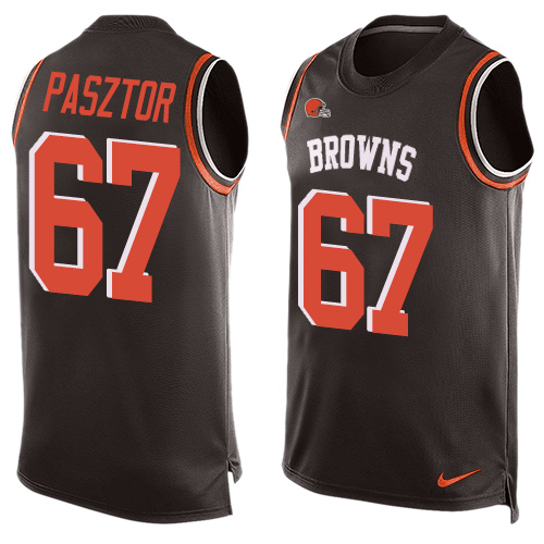 Men's Limited Austin Pasztor Nike Jersey Brown - #67 Player Name & Number Tank Top NFL Cleveland Browns